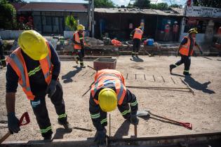 Avance de obras en Avenida Don Pedro De Mendoza y Domingo Arena