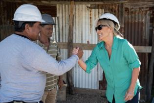 Intendenta de Montevideo Carolina Cosse recorre obras de realojo en barrio El Progreso