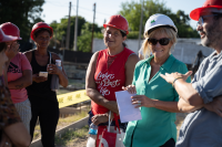 Intendenta de Montevideo Carolina Cosse recorre obras de realojo en barrio El Progreso