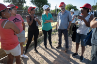 Intendenta de Montevideo Carolina Cosse recorre obras de realojo en barrio El Progreso