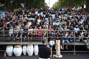 Ensayo de espectáculo por los 300 años de Montevideo para las Llamadas