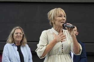 Intendenta Carolina Cosse en la inauguración del Espacio Colabora