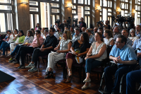 Autoridades participan de la firma de convenio con Ministerio de ambiente para la construcción de Planta de Valorización de Orgánicos para producir alimento porcino 