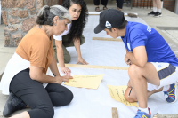 Preparativos para la marcha 8M en el Cedel Casavalle