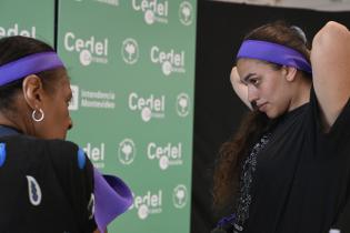 Preparativos para la marcha 8M en el Cedel Casavalle