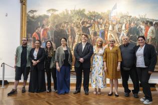 Intendenta de Montevideo Carolina Cosse, presenta las obras de restauración en el Museo Juan Manuel Blanes