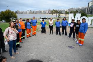 Intervención en cartel Montevideo en el marco de Marzo Mes de las Mujeres