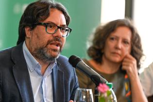 Intendente (i) Mauricio Zunino ,en la presentación Mundial de Asadores Uruguay 2024