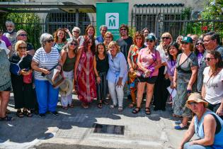 Colocación de placa en homenaje a Juana de Ibarbourou