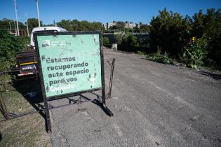 Limpieza de cañada en barrio Aquiles Lanza