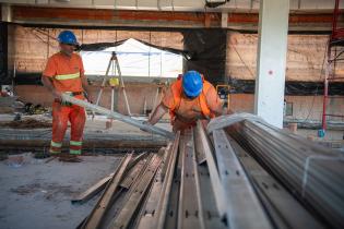 Avance de obras en el laboratorio de Bromatología, 9 de abril de 2024