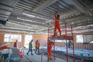 Avance de obras en el laboratorio de Bromatología, 9 de abril de 2024