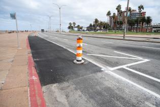 Avance de obras en la ciclovía de la rambla