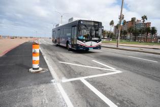 Avance de obras en la ciclovía de la rambla Avance de obras en la ciclovía de la rambla