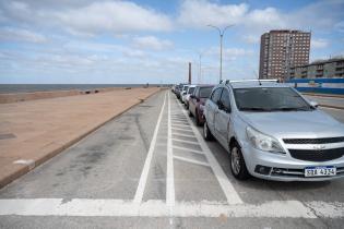 Avance de obras en la ciclovía de la rambla Avance de obras en la ciclovía de la rambla