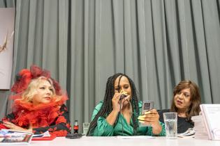 Charla y lecturas de Escritoras Latinoameritravas, Marlene Wayar, Iki Yos y Claudia Rodriguez Charla y lecturas de Escritoras Latinoameritravas, Marlene Wayar, Iki Yos y Claudia Rodriguez