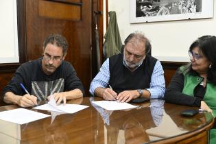 Firma de convenio de presupuestación de la Banda Sinfónica de Montevideo