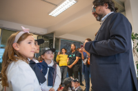 Visita de escolares al mirador panorámico en el marco del proyecto Detectives