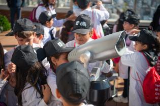 Visita de escolares al mirador panorámico en el marco del proyecto Detectives