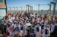 Visita de escolares al mirador panorámico en el marco del proyecto Detectives