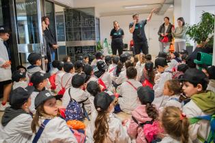 Visita de escolares al mirador panorámico en el marco del proyecto Detectives