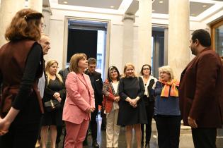 Visita de la presidenta de Grecia, Katerína Sakellaropoúlou, al Teatro Solis