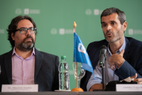 Firma de convenio entre la Intendencia  y el Banco de la República Oriental del Uruguay
