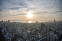 Vista aérea de Montevideo, 6 de junio de 2024