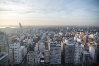 Vista aérea de Montevideo, 6 de junio de 2024