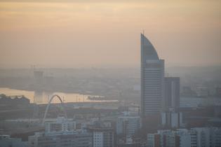 Vista aérea de Montevideo, 6 de junio de 2024