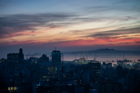 Vista aérea de Montevideo, 6 de junio de 2024