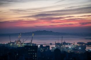 Vista aérea de Montevideo, 6 de junio de 2024