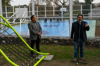  Inauguración de obras del presupuesto participativo en la cancha del Espacio Las Duranas