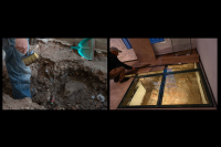 Obras de remodelación de Casa de Artigas. Investigación arqueológica.Casa Natal de Artigas ubicada en la esquina de Colon y Cerrito