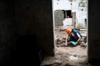 Obras de remodelación de Casa de Artigas. Investigación arqueológica.Casa Natal de Artigas ubicada en la esquina de Colon y Cerrito