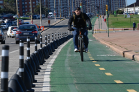 Avance de obras de la ciclovía de la Rambla