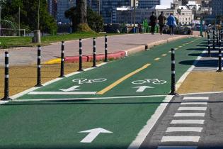 Avance de obras de la ciclovía de la Rambla Avance de obras de la ciclovía de la Rambla