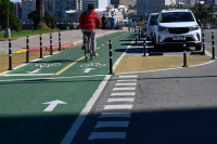 Avance de obras de la ciclovía de la Rambla