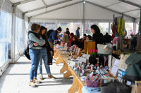 Feria de emprendimientos en la explanada de la Intendencia de Montevideo