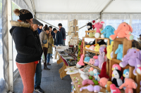 Feria de emprendimientos en la explanada de la Intendencia de Montevideo