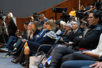 Charla de los los candidatos a la presidencia, Yamandú Orsi y Pablo Mieres en el congreso URUGUAY LGBT+ Summit Pride Connection Montevideo 2024