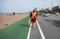 Avances de la segunda etapa de obras de la ciclovía de la Rambla