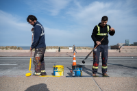 Avances de la segunda etapa de obras de la ciclovía de la Rambla