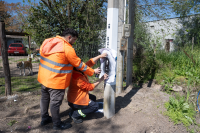 Vecinos y vecinas realizan pintada de columna en el barrio Bajo Valencia