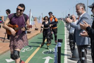 Inauguración de la ciclovía de la Rambla