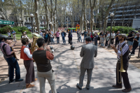 Actividades en plaza Juan Angel Silva por el día de las plazas y los barrios