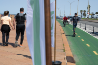 Inauguración de la ciclovía de la Rambla