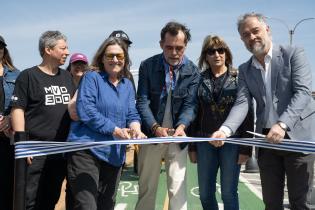 Inauguración de la ciclovía de la Rambla