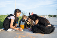 Fiesta de Halloween de la escuelita de básquetbol comunitaria del Parque idea Vilariño