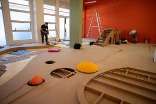 Avance de obras en sala de primera infancia del Espacio Modelo